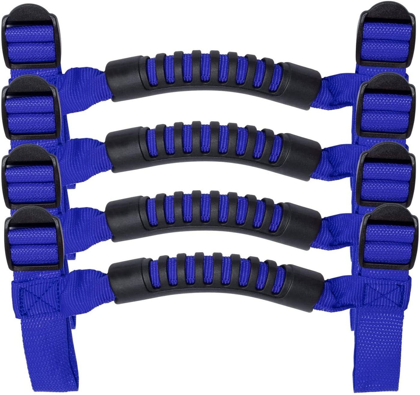 4 x Roll Bar Grab Handles Grip Handle for Jeep Wrangler YJ TJ JK JKU JL JLU Sports Sahara Freedom Rubicon X & Unlimited 1955-2024 2025 (Blue)