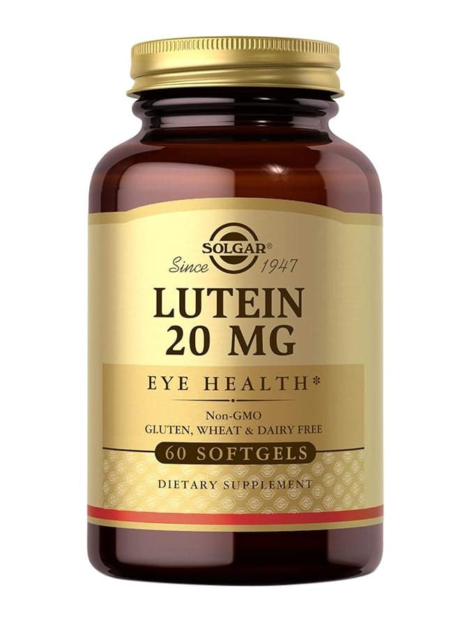 Lutein 20Mg Eye Health Gluten Wheat And Dairy Free 60 Softgels