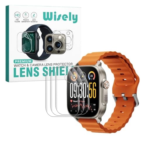 Wisely |3pcs| Screen Guard Protector Compatible For Realme Watch 5 Smartwatch |1.97"| Bubble Free, HD Clear, Full Cover, Easy installation kit
