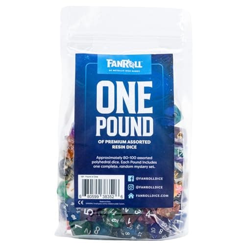 FanRoll ONE Pound of Premium Assorted Resin Dice