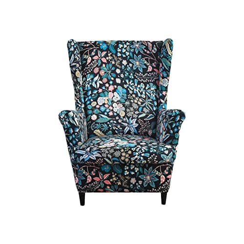 Eco-Ancheng Wingback Chair Slipcover 2 Piece Wingback Chair Cover Spandex Wing Chair Slipcovers Wingback Armchair Covers with Elastic Bottom for Living Room Wingback Chair