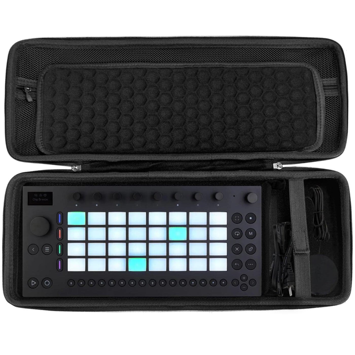 Musiin MIDI Controller Case Compatible with Ableton Move and Arturia MicroLab MK3 Builtin Mesh Pocket and Cable Compartment Fixed Design Ideal for Travel and Live Performance