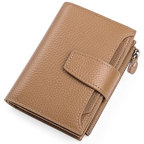 FALAN MULE Small Wallet for Women Leather Bifold Compact RFID Blocking Small Womens Wallet Purse