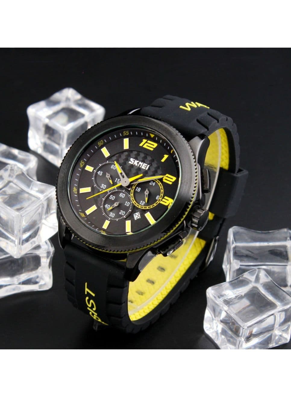 Quartz Wristwatches Fashion Casual Watches Silicone Strap Stop Watch