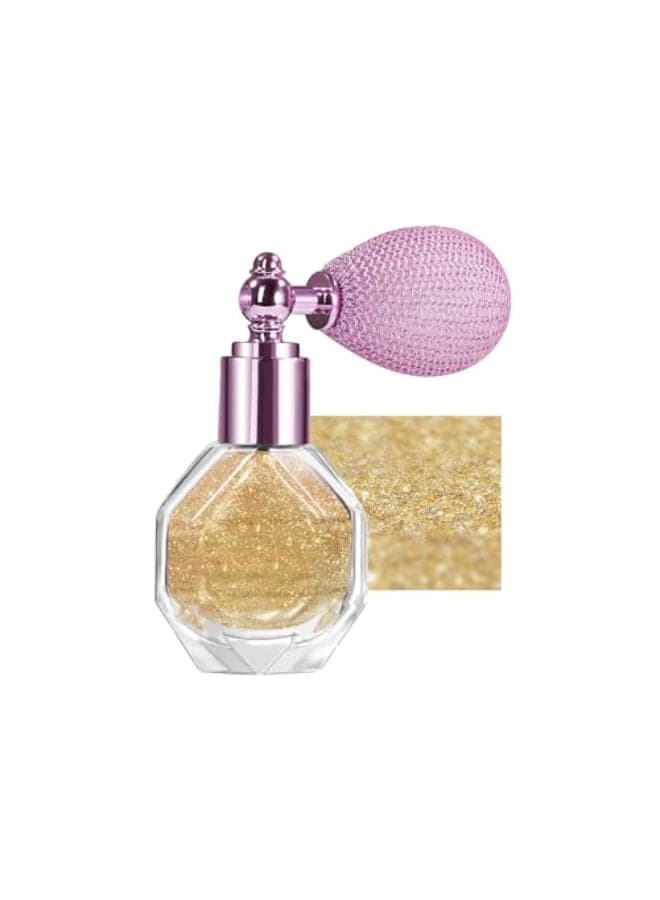 MIESCHER Shimmering Highlighter Powder Spray Sparkle Powder High Gloss Spray for Face Body Hair Longlasting Glitter Waterproof Face Highlighter for Women Party or Daily Wear 03