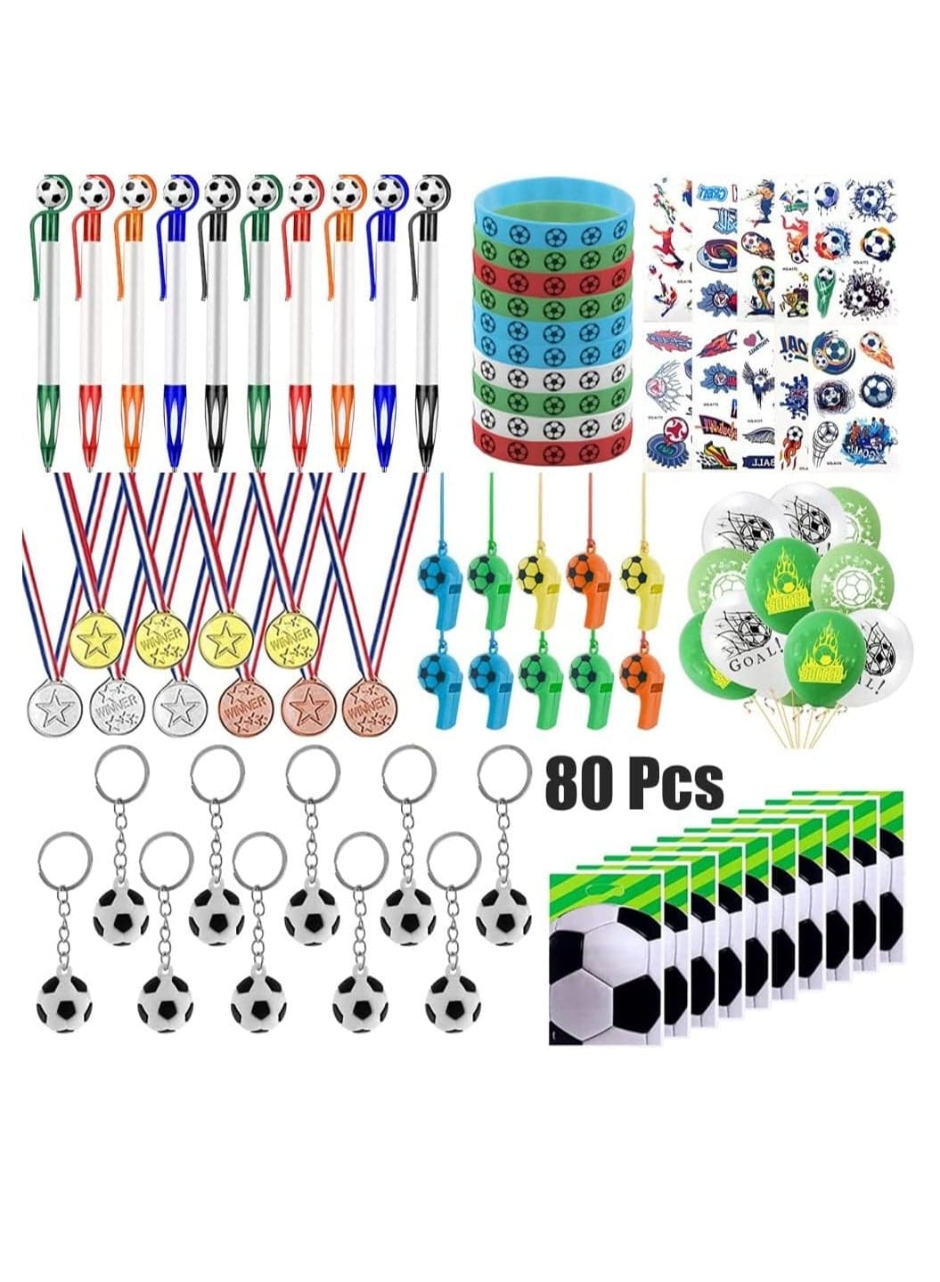 Football Party Gift Kids Birthday Boy Soccer Toy Jewelry Making DIY Accessories Keychains Bracelets