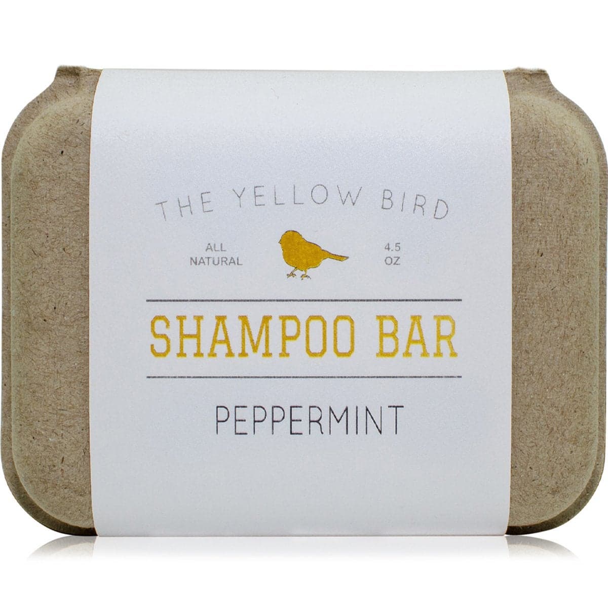 The Yellow Bird Peppermint Shampoo Bar Soap Sulfate Free Natural and Organic Ingredients Anti Dandruff Itchy Scalp Psoriasis Includes Conditioning Argan and Jojoba Oils