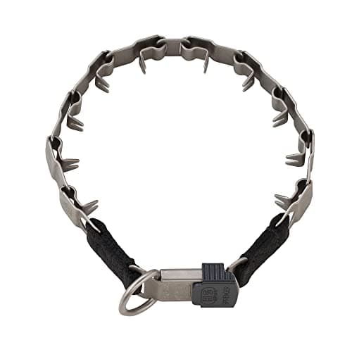 Herm Sprenger NeckTech Sport Matt Stainless Steel Dog Prong Collar with ClicLock Buckle and D-Ring No-Pull Pinch Collar for Small Medium Large Dogs Made in Germany (19in (48cm))