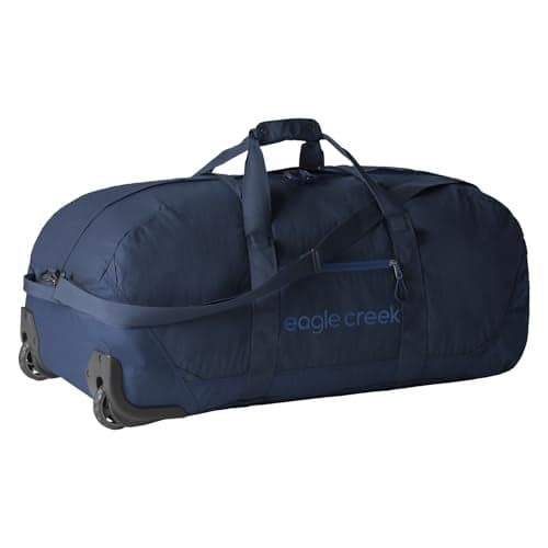 Eagle Creek No Matter What Rolling Duffel - Durable Rolling Bag for Travel - Adjustable Shoulder Strap - Heavy Duty Wheels - Lockable Zippers - Multiple Carry Options - 130L - Atlantic Blue
