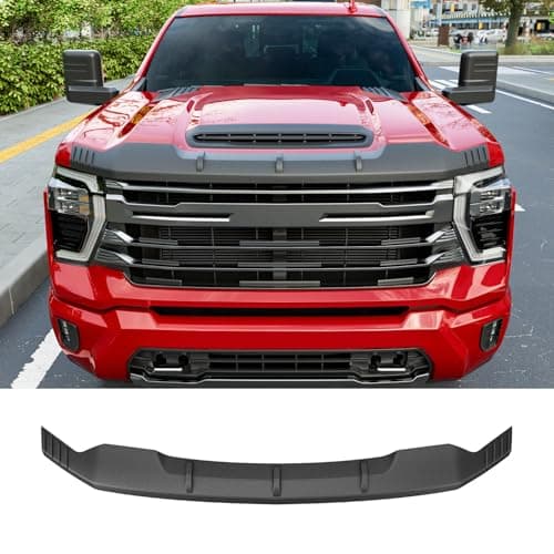 powoq Hood Protector Compatible with 2020-2026 Chevy Silverado 2500HD 3500HD Deflector Upgraded TPE Shield Hood Deflector Replacement for 2020-2026 Chevy Silverado Accessories
