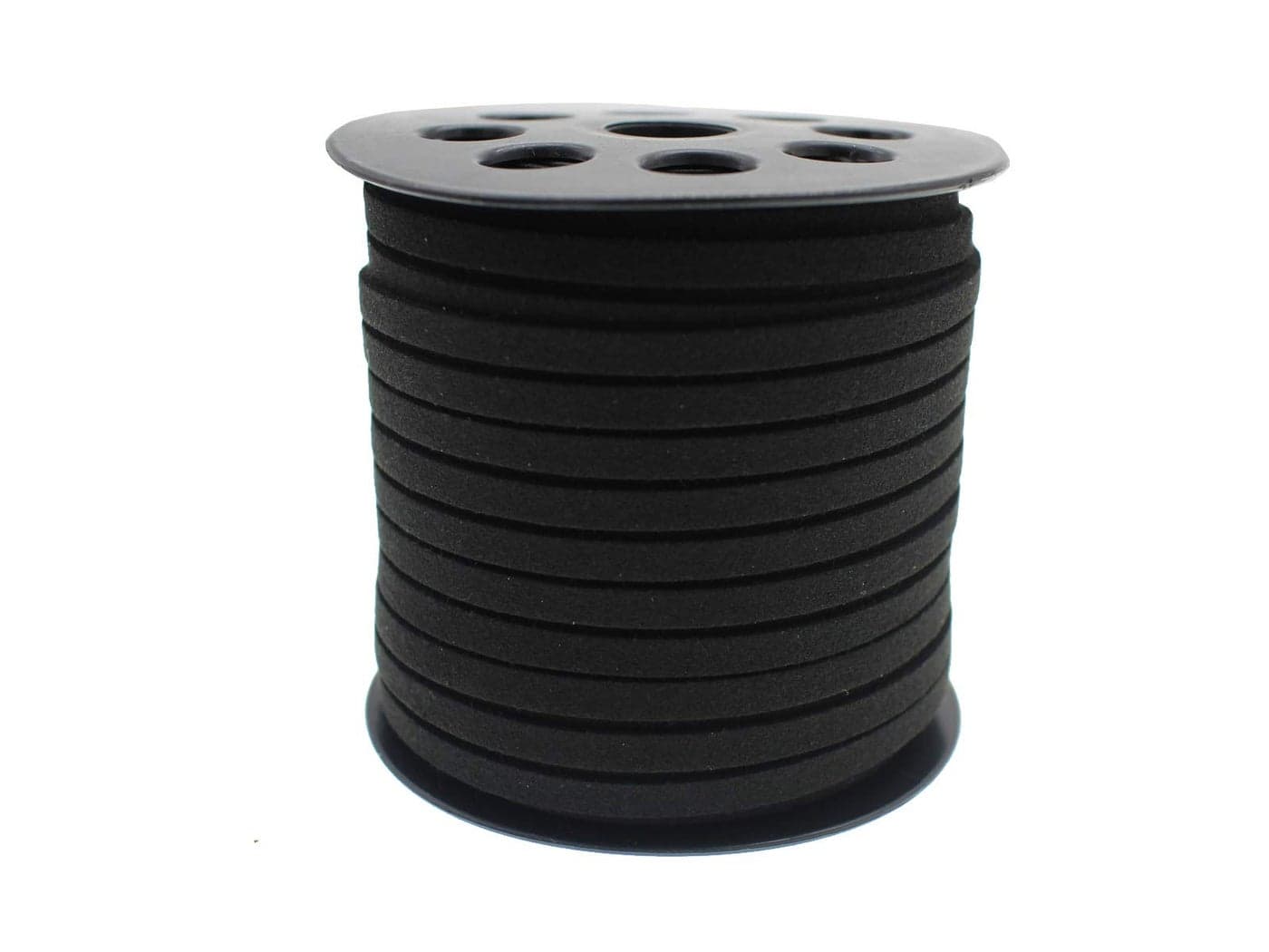 Pamir Tong Faux Suede Leather Cord String for Jewerly Making 5mm 40 Yards Black Bracelet Cord Flat Thin Leather Lace Thread for NecklaceChocker DIY Projects