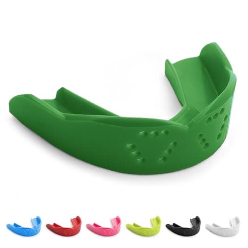 SISU 3D Mouthguard Forest Green PreFormed Easy Fit Protection for Lacrosse Football Hockey Team Sports Adult Fit Remoldable Up to 20 Times Works for Braces Non Toxic