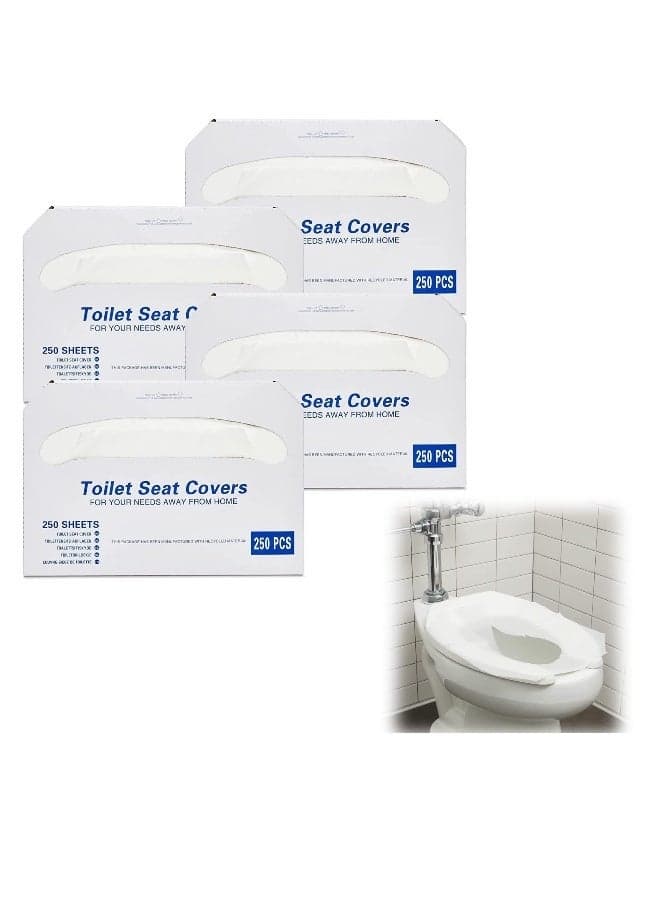 1000 Pack Disposable Toilet Seat Covers Protectors, Flushable Toilet Liners for Bathroom Kids Pregnant Travel Hospital Public Toilet Hotel, 14 x 16 Inch Covers