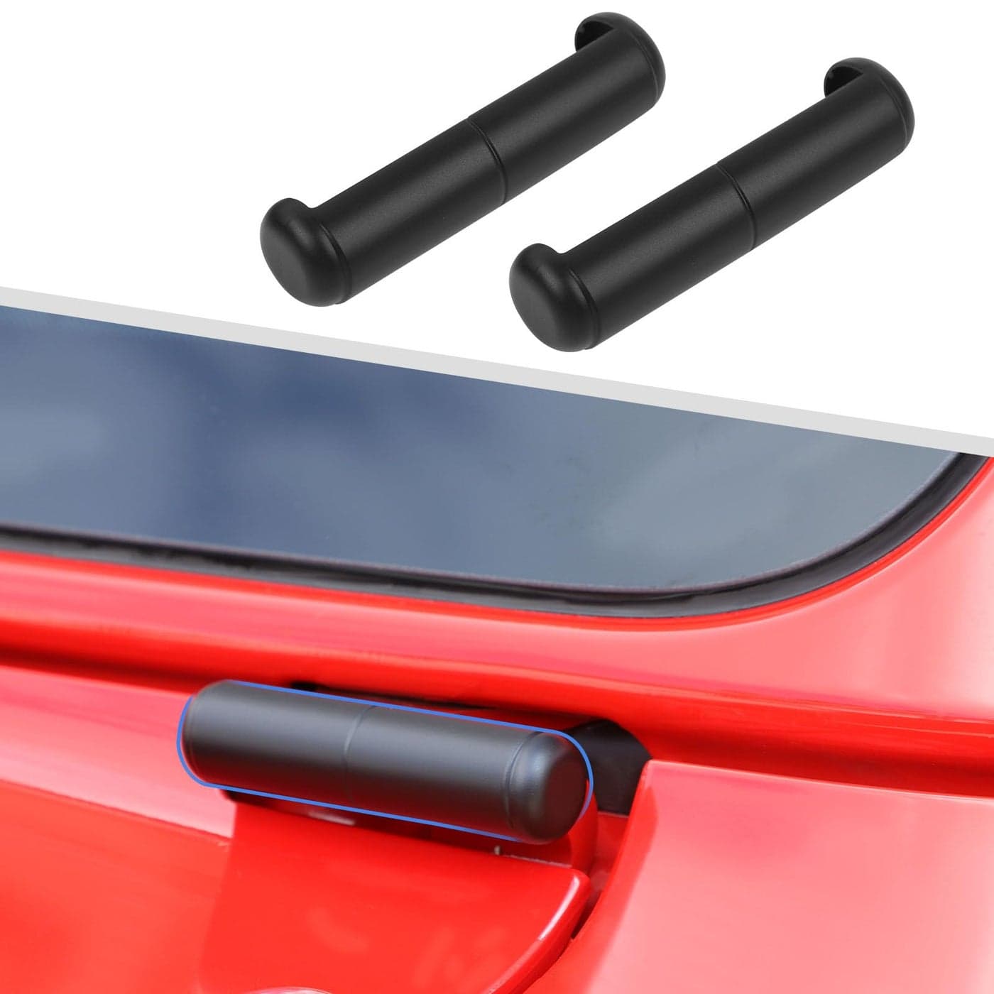 Jimen Compatible with Jeep Wrangler JL JLU Jeep Gladiator JT 20182024 1 Pair Car Front Windshield Hinge Cover Trim Matte Black