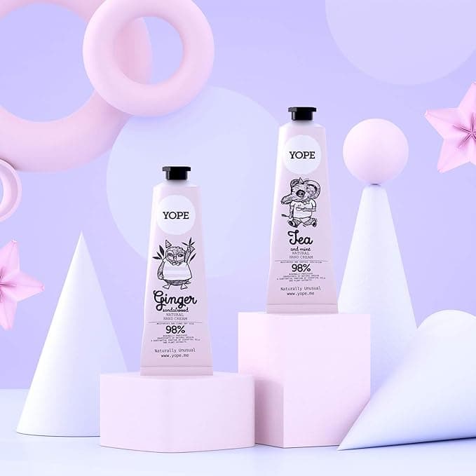 Yope Natural Hand Cream Ginger Sandalwood Hand Cream for Very Dry Hands Shea Butter Hand Lotion Hand Skin Regeneration 98 natural ingredients 100ml