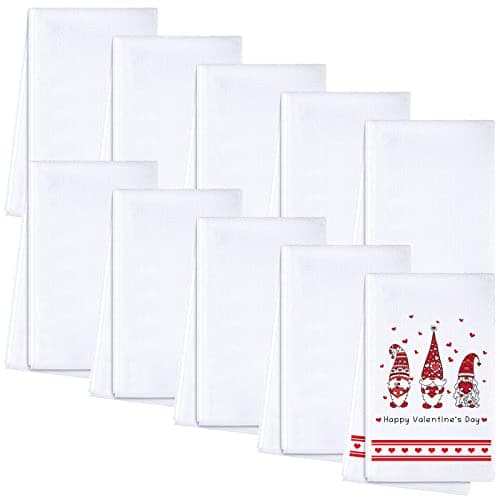 Patelai Sublimation Dishtowel Absorbent Multi Purpose Kitchen Dish Towels Blank DIY Dishcloth Bathroom Towel for Fall Christmas Kitchen Home Decor,16 x 24 Inch(10 Pieces)