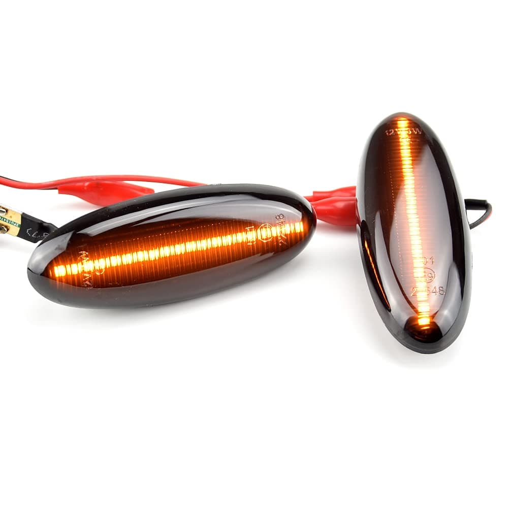 QKLsudua 1 pair Front Fender Marker Lights Dynamic Side Marker Turn Light Compatible with Mazda 323 Familia Protege Tribute 20012006 MX6 Protege Tribute