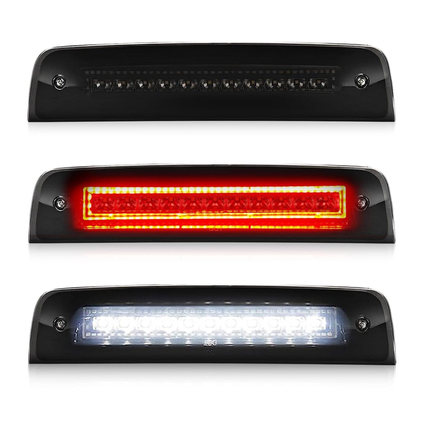 LESAUCE for Dodge RAM 3rd brake light High Mount Stop Light for 20092021 Dodge Ram 1500 2500 3500 4500 Laramie Cargo Light Red Flash Smoked Seal Foam Gaskets Roof for Pickup Truck