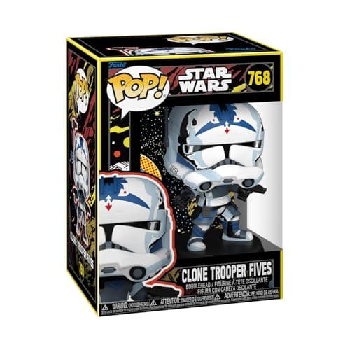 Funko Pop Star Wars Clone Wars Fives Retro Collectable Vinyl Figure Gift Idea Official Merchandise Toys for Kids Adults SciFi Fans Model Figure for Collectors and Display