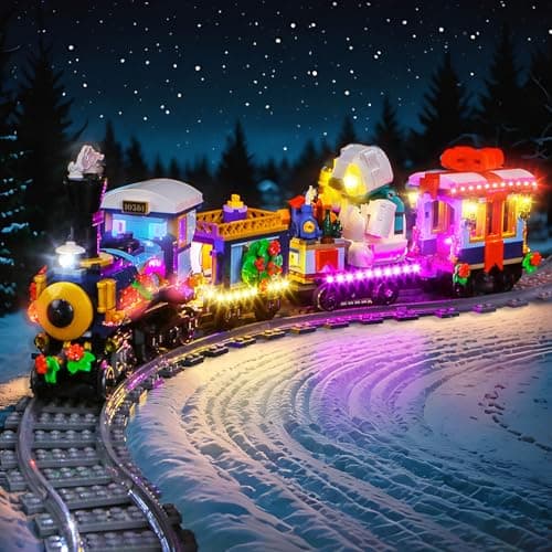 Hilighting Upgraded Led Light Kit Compatible with Lego Holiday Express Train Building Set Lights Decoration Compatible with Lego 10361 Christmas Gift for AdultsModel Not Included