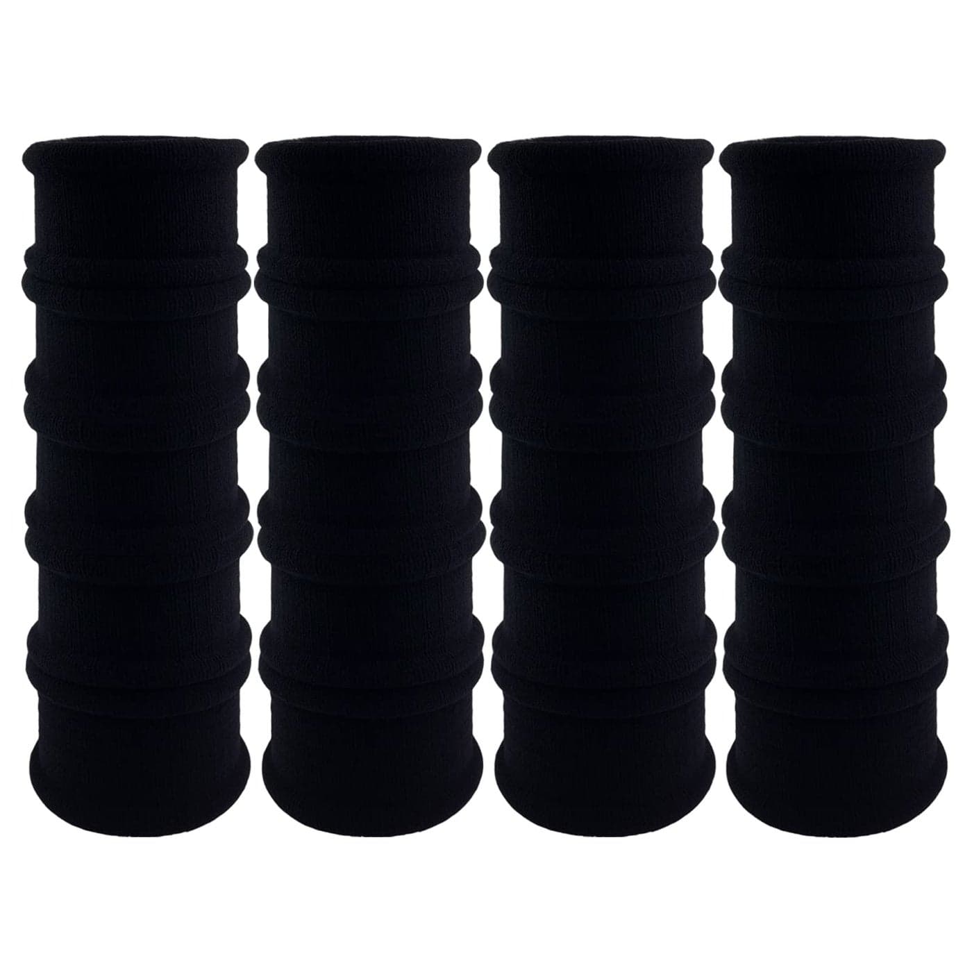 Thick Hair Ties BETITETO 20 Pieces Seamless Ponytail Holders Scrunchies Women Cotton Stretch Hair Elastics for Thick Heavy or Curly Hair Extra Wide Bands Black