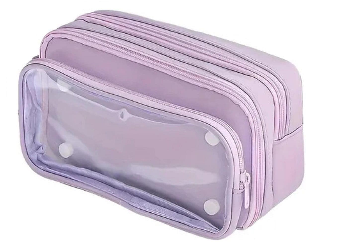 U & U UNIQUE UTILITIES Pencil Pouch for Girls Aesthetic | Large Capacity Pencil Case with Detachable Front Pocket | Cute Pouches for School Girls | Pouch for Stationery (Purple)