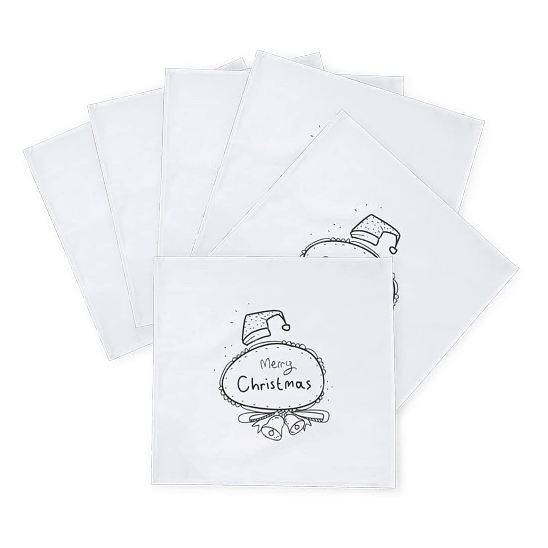 Kesri Gifts Christmas Gift Theme Tafta Silk Table Napkins 6 Pcs 10x 10 for Xmas Decoration Christmas OrnamentsChristmas Giftxmn21265