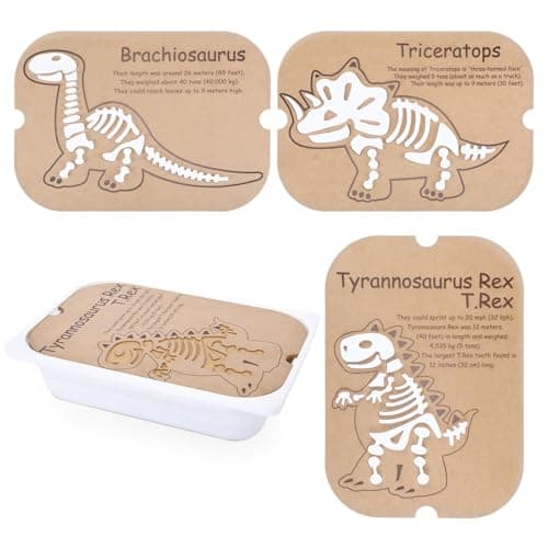 Soulchen 3 Set Sensory Table Accessories Dinosaurs Puzzle Sensory Table Insert MDF Wooden Dinosaur Puzzles Educational Imaginative Motor Skills Activity