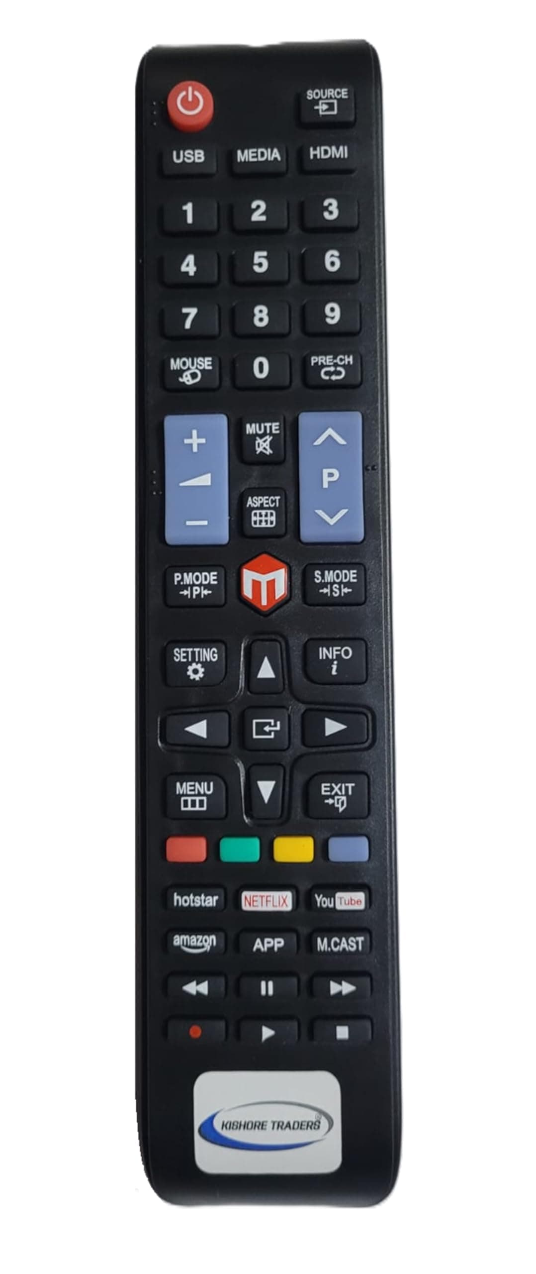 Kishore Traders Tv Remote Control Compatible with Foxsky Smart Led Tv (Please Match Your Old Remote with Given Image, it Must be Exactly Same as Shown in Image).