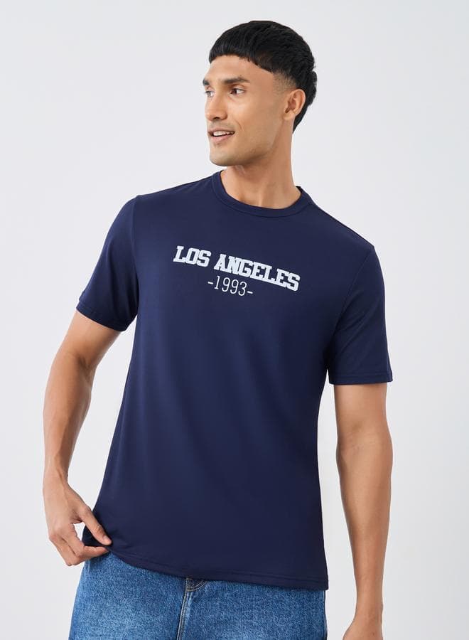 Take Two Slogan Print Round Neck Regular Fit T-Shirt
