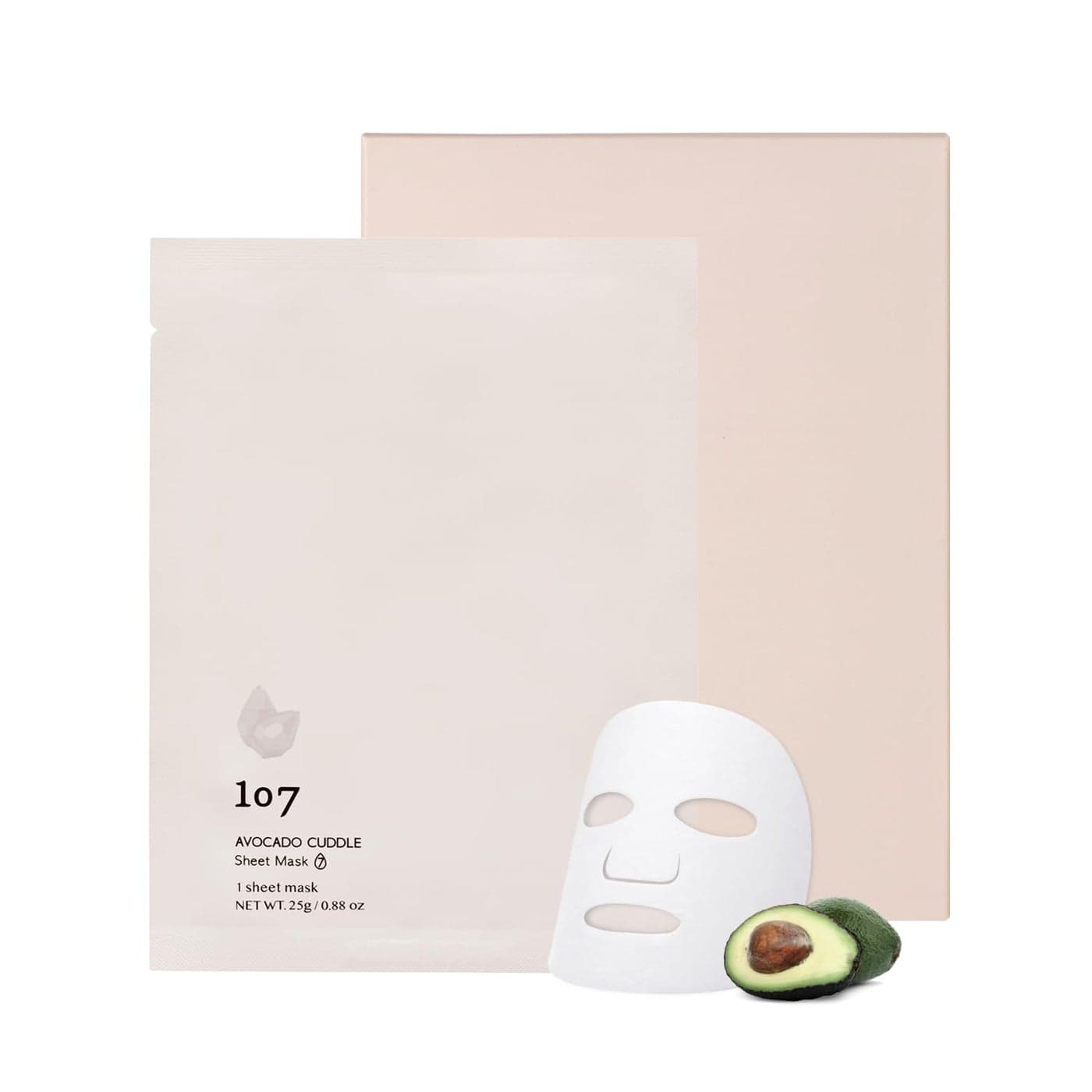 107 Avocado Cuddle Sheet Mask 25g 088 oz 5 Sheets Set Facial sheet mask Korean facial mask Korean skin care Moisturizing Hydrating