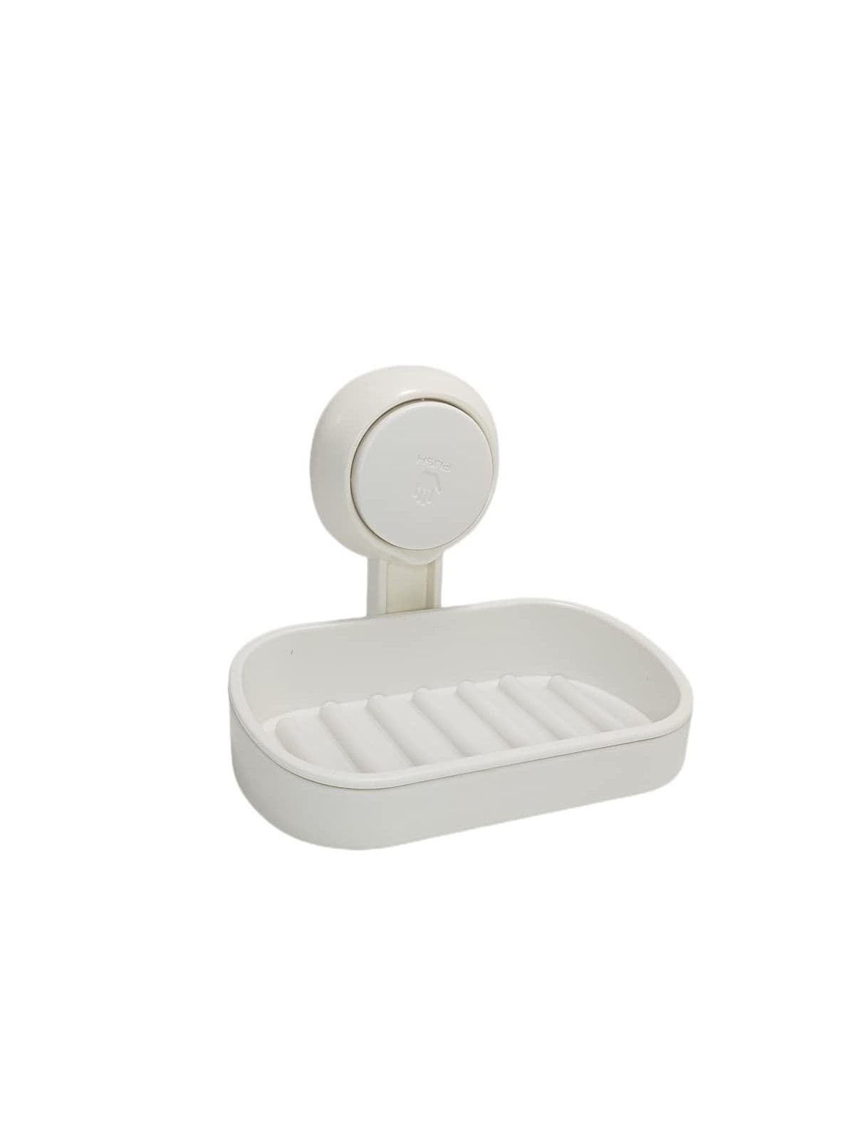 Soap Dish Bar Holde Strong Dual Suction Cup Easy Removable Waterproof, Plastic, White Holder