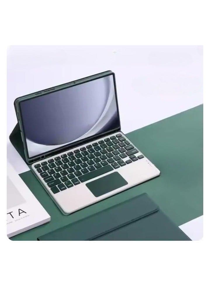 Arabic and English Touchpad Keyboard, Compatible with Samsung Galaxy Tab S11 Ultra 14.6 2025 (SM-X930/X936B), Backlit, Multi-Touchpad Keyboard, Flip Cover Stand Case