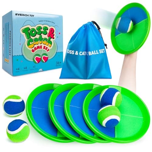 EVERICH TOY Upgraded Toss and Catch Ball Game Set Beach Pool Toys Outdoor Games for Kids Toys Outside Family Lawn Yard Games for Boys Girls 3 4 5 6 7 8 9 10 11 12 Years Old