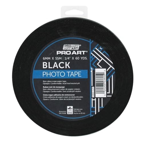 Pro Art Photo Tape, 1/4-inch x 60-Yard Roll, Black