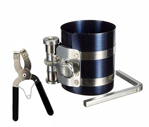 TcJChen 3 Car Engine Piston Ring Compressor Tool Piston Ring Pliers with Adjustable Safety Screws