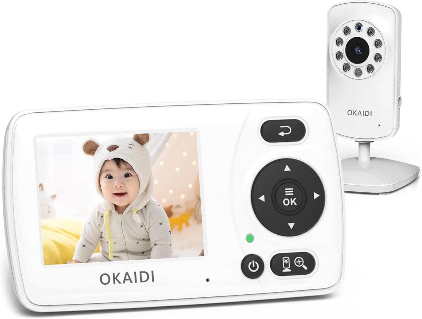 Video Baby Monitor with Camera and Audio 24 Portable Travel Baby Monitor No WiFi Infrared Night Vision VOX Mode 1000ft Long Range Ideal for BabyPetElderly