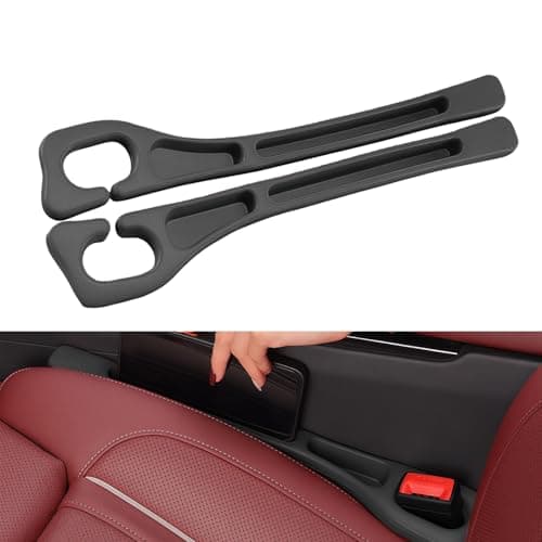 MTABCTY Car Seat Gap Filler Organizer 2 PCS Black Universal Seat Gap Plug Blocker AntiDrop Console Catcher Phone Keys Storage for Car Truck SUV Auto Accessories Style1