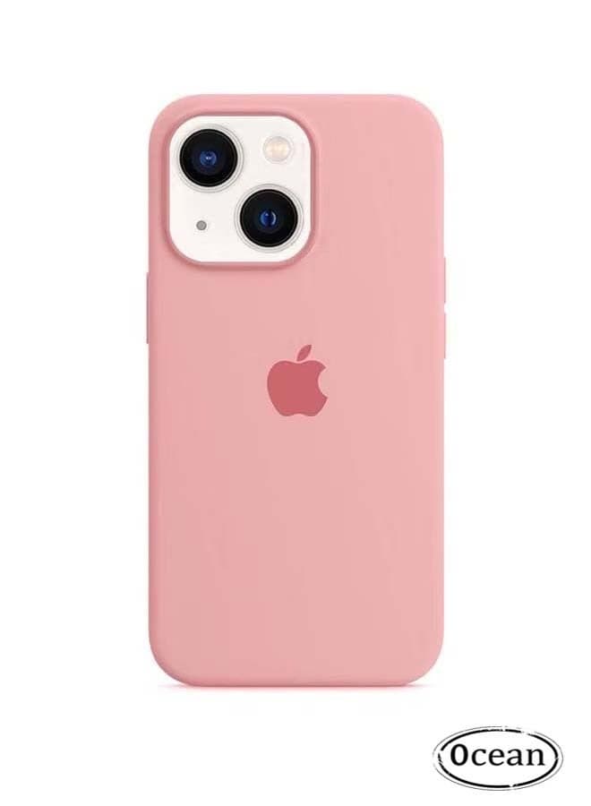 iPhone 13 Mini (5.4 inch) Silicone Case Cover, Liquid Gel Soft Ultra Slim Shockproof Back Cover Full Body Protection, Easy To Disassemble Pink