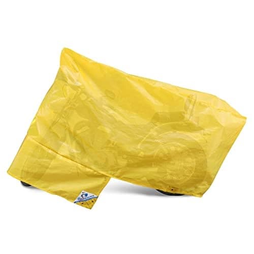 TUFFPAULIN Bike Cover, XXL Size, Yellow, UV Protection & Water Resistant Dustproof Plastic Bike Body Cover for Two Wheeler Scooter, Motor Cycle with Carry Bag-1 No.