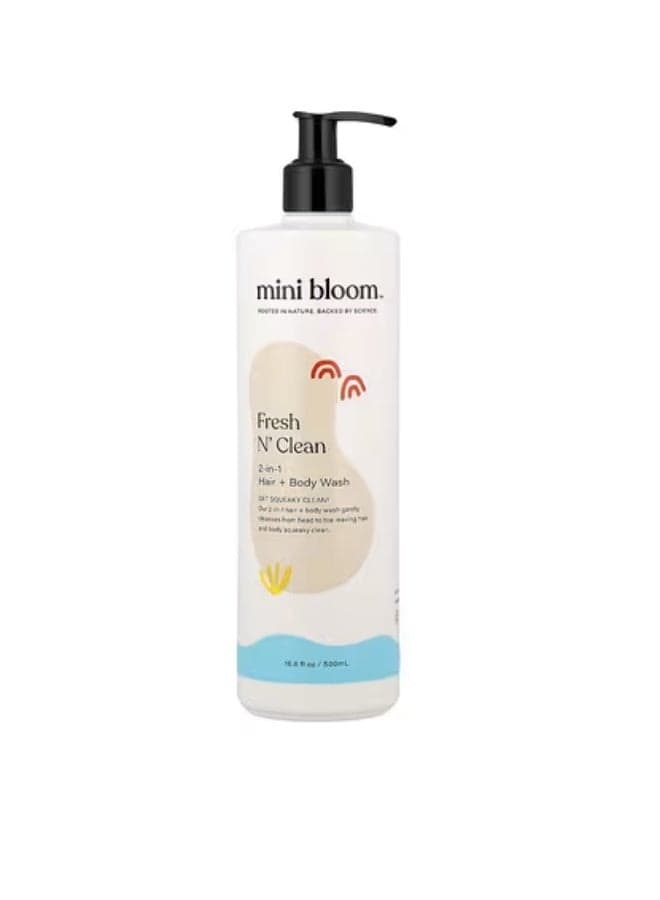 Mini Bloom, Fresh N' Clean, 2-in-1 Hair + Body Wash, 16.6 fl oz (500 ml)