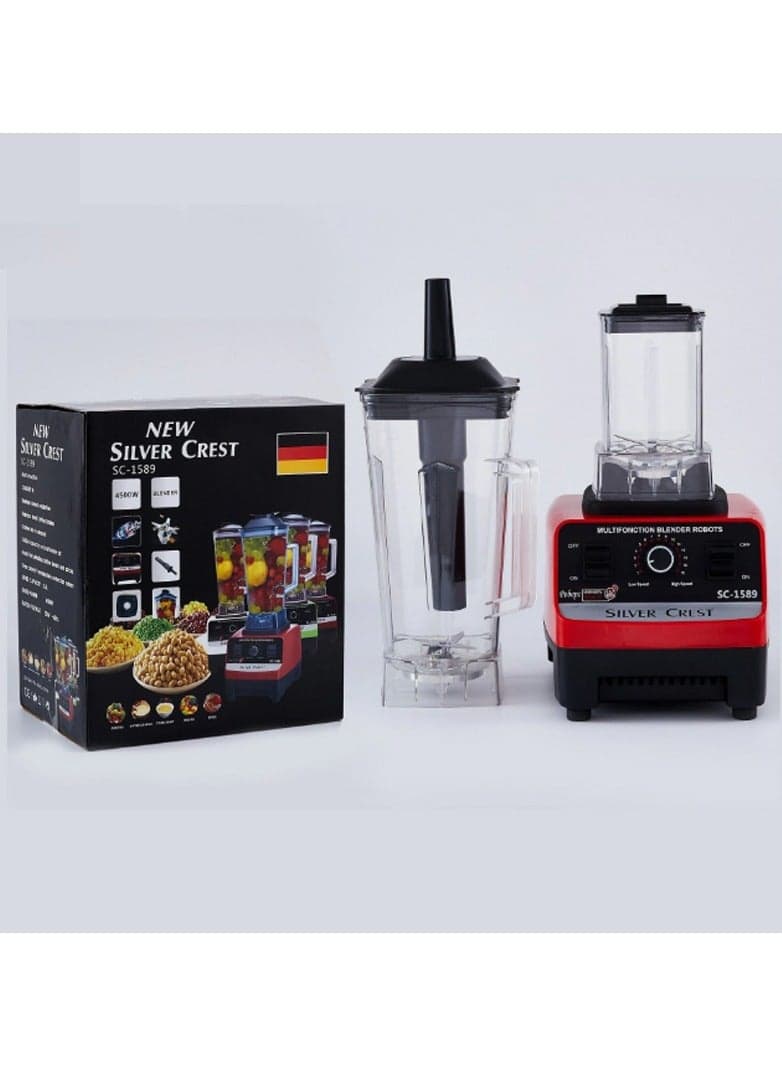 SILVER CREST Silver Crest 4500W Heavy Duty Commercial Grade BlenderMultifunctional Juicer Mixer with 2 Jars SC 1589 Dishwasher Safe, Stainless Steel Blades Fruit Processor, Grinder, Smoothie Maker