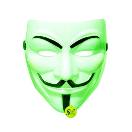 Sage Square Vendetta Comic FACE MASK Fawkes Mask Anonymous VIP Edition Face-Mask Perfect Fit Cosplay Protest V for Vendetta DC Comics (Green) (Pack of 1)