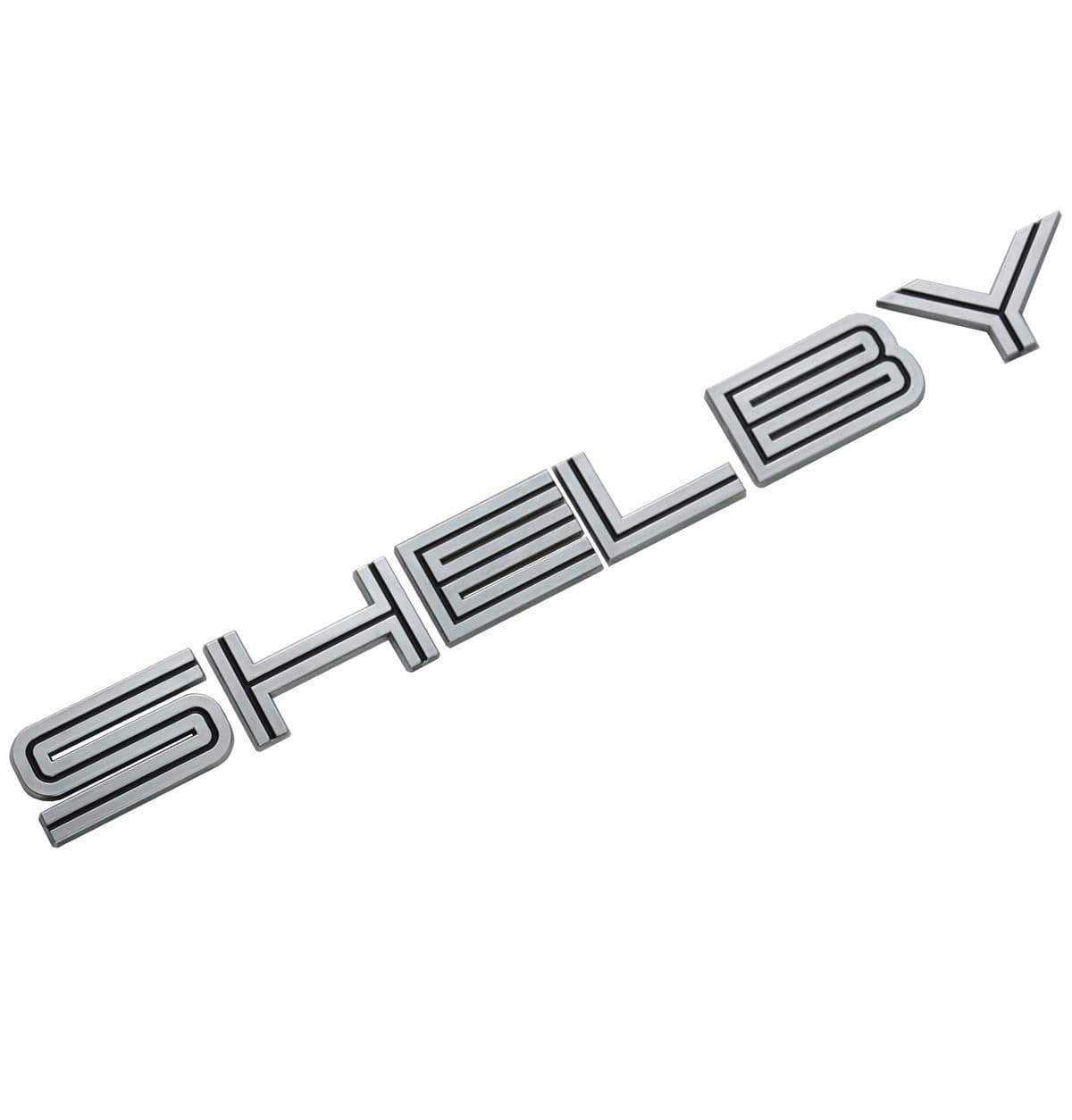 SHELBY Letter Emblem Badge Rear Trunk Sticker Decal (Chrome/Black)