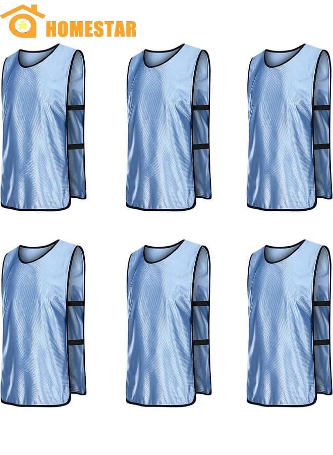 6 Pieces Football Bib Set, Sports Mesh Bibs, Training Bibs Basketball, Sports Jersey Vest for Adults