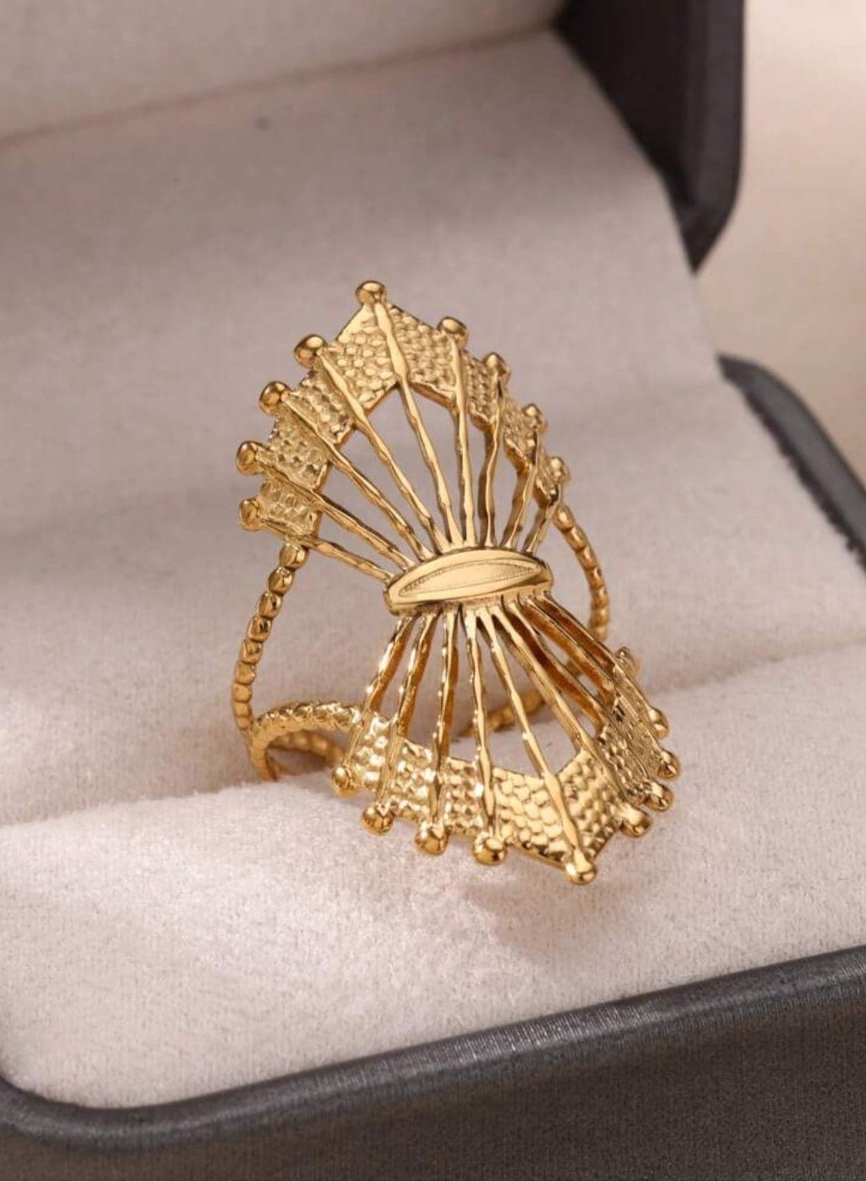 18K Gold Plated Ring For Women One Size