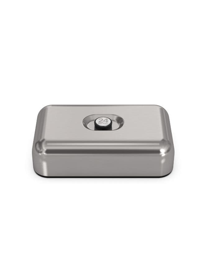 Microwave & Dishwasher Safe Lunch Box - Brushed Steel