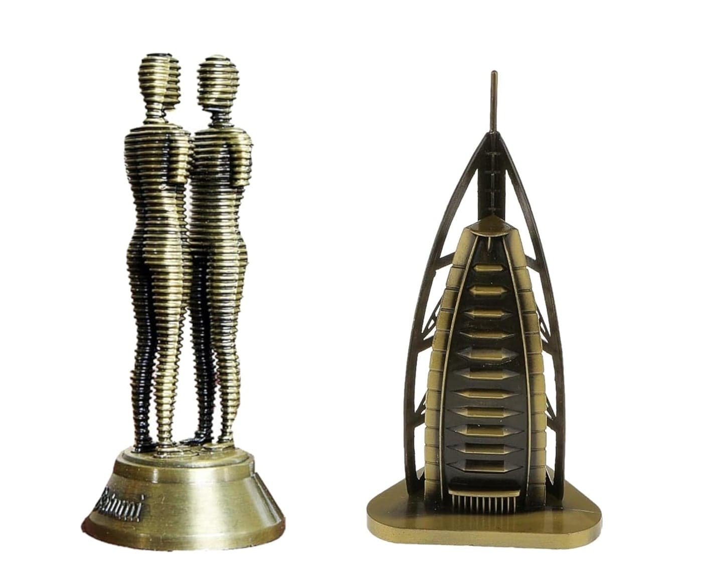 Lilone Metal Landmark Showpieces, 15-18cm, Variety Pack (Batumi and Burj Al Arab)