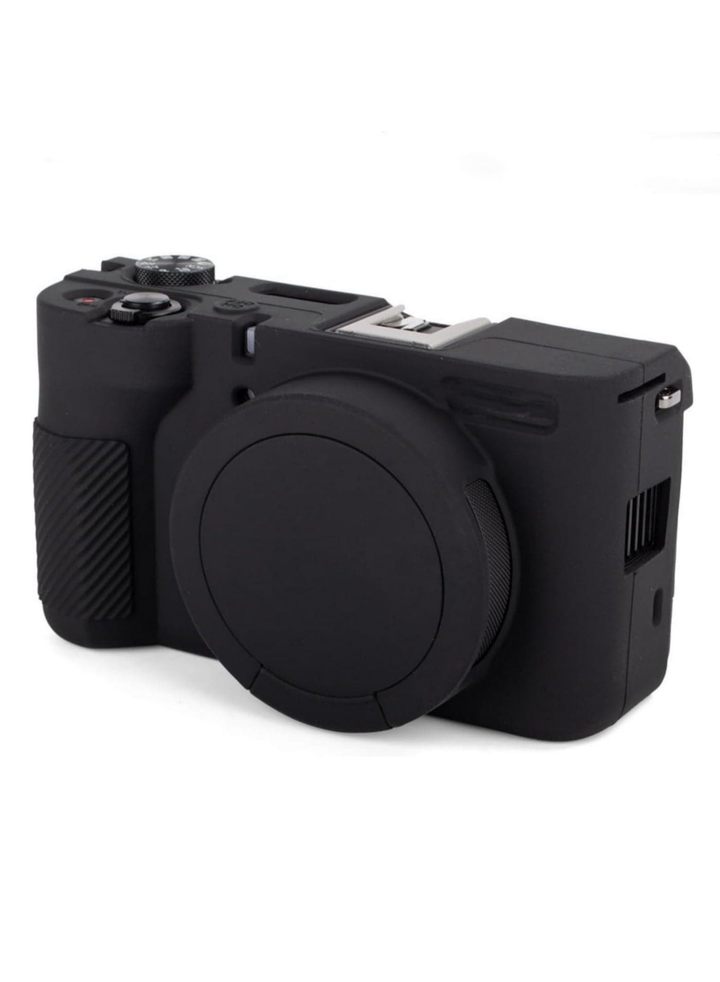 1PCS For Canon Powershot V1 Camera Case Soft Silicone Rubber Protective Cover with Removable Lens Cover Anti Scratch Slim Fit Soft Skin Case for Canon V1 Vlog Camera Black