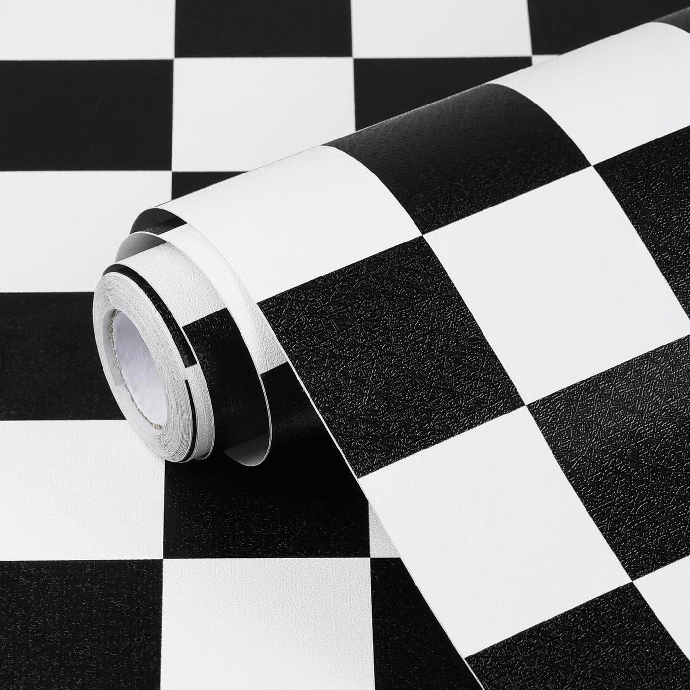 Qianglive Black and White Contact Paper Mosaic Checkered Peel and Stick Wallpaper 173x120 Lattice Self Adhesive Waterproof Vinyl Roll for Bathroom Kitchen Backsplash Cabinets Shelf Liners Drawers